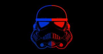 Wallpaper Black Star Wars Stormtrooper Red Blue Minimalism