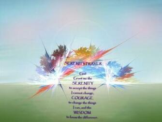 Serenity Prayer With Fractal Background By Pamonk