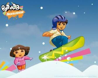 Go Diego Snowboard Wallpaper Cartoon