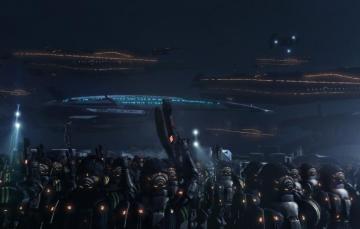 Wallpaper Soldiers War Art Mass Effect Normandy Cruiser