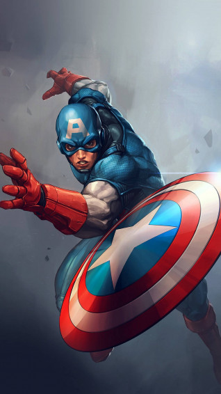Captain America iPhone Shield Throw Wallpaper