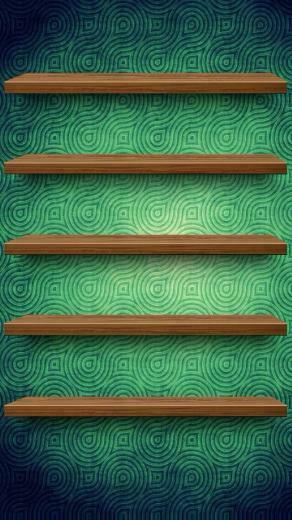 iPhone Shelf Wallpaper Style