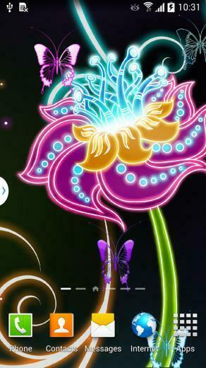 Neon Flowers Live Wallpaper Android Apps On Google Play