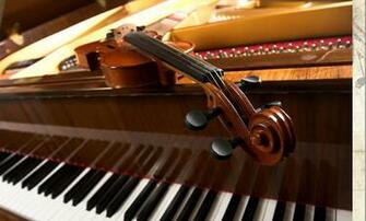 Violin With Rose Piano