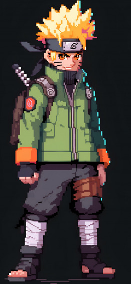 Curious Naruto Pixel Aesthetic Wallpaper 4k Anime