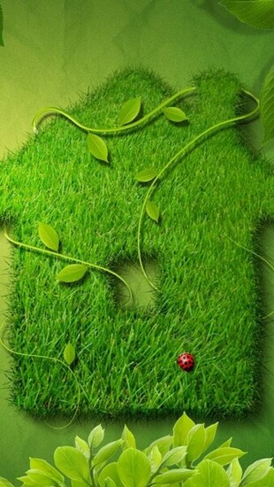 Apple Logo In The Grass Wallpaper Scale