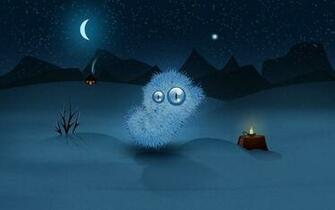 Winter Night In Moonlight Wallpaper Net