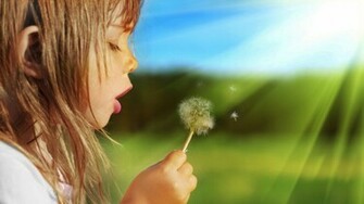 Blowing Dandelion Wallpaper