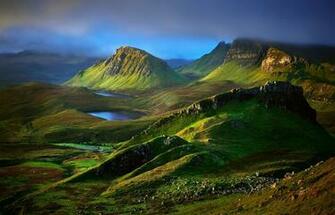 Wallpaper Scotland Isle Of Skye Highlands Hill Mountains Valley