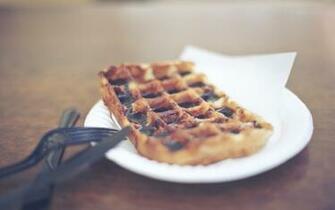 Waffle Macro Wallpaper