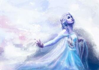 Frozen Snow Queen Elsa Fantasy Girl Artwork Mood Wallpaper Background