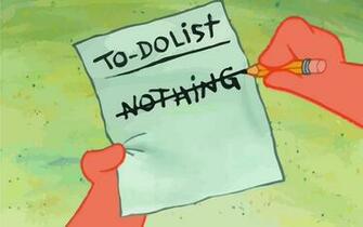 Patrick Star Funny To Do List Cartoon Wallpaper HD