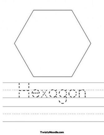 Hexagon Worksheet Colouring S