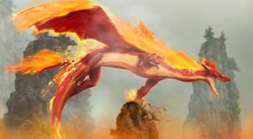 Medium Size Fire Dragon Clip Art Library