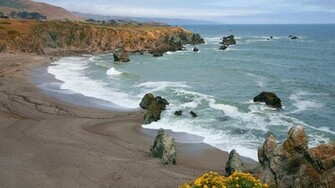 Schoolhouse Beach In California Wallpaper