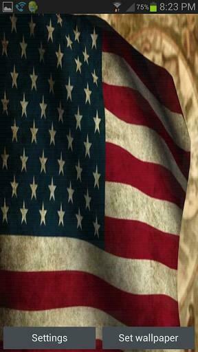 Bigger American Flag Live Wallpaper For Android Screenshot