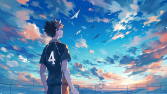 Haikyuu Yuu Nishinoya Sky Desktop Wallpaper