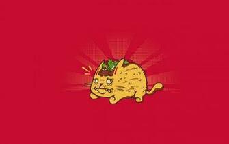 Wallpaper Background Sharenator Simple Funny Taco Cat