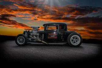Hot Rod Classic Car Retro Background Wallpaper Photos