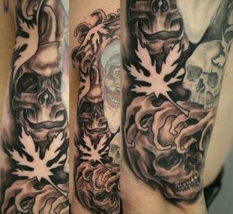 Smoke Skull Background Tattoo Skulls