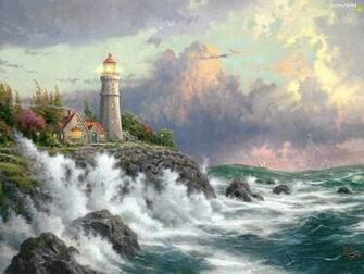 Maritime Sky Waves Lighthouse Sea Coast Thomas