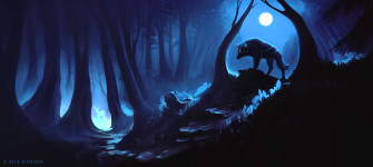 Wolf Hunting Prey 4k HD Artist Wallpaper Image