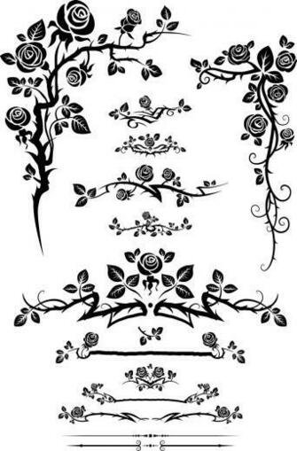 Flower Corner Border Background Floral Frame Vector Eps