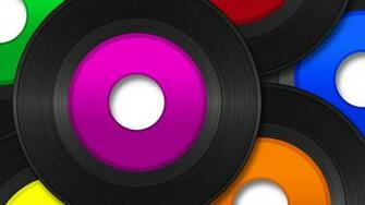 Wallpaper Vinyl Record Music Vector Heap 4k