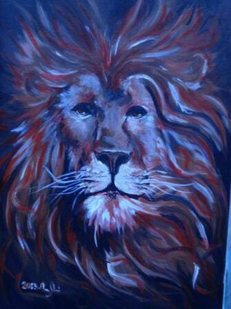 Trippy Lion Cover Photo Request As Print