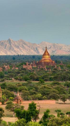 Temples Of Bagan Burma iPhone Wallpaper Background X