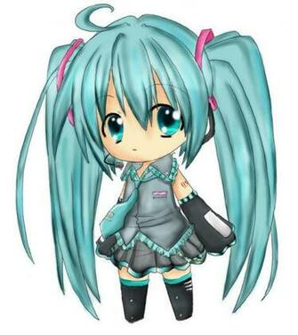 Hatsune Miku Chibi By Donutless