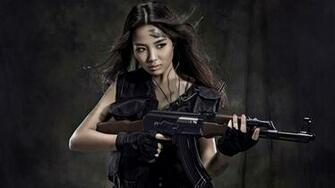 Girls Guns HD Wallpaper Background