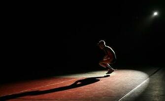 Wrestling Mat Background Spotlight On