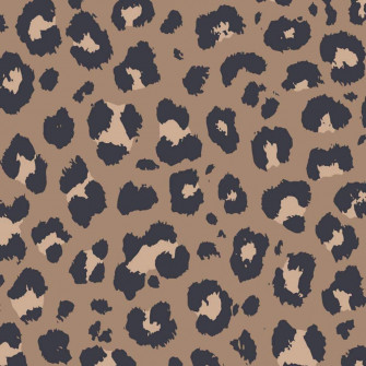 Animal Print Leopard Dark Natural Peel And Stick Vinyl Wallpaper W9227