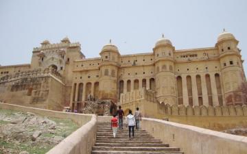 Amer Fort Wallpaper Stock Photos