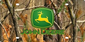 Camo John Deere Logo Background On Plate