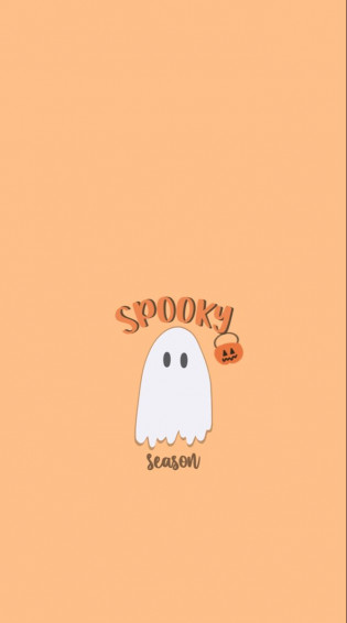 Cute Ghost Halloween Background In Wallpaper