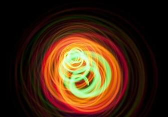 An Orange Firey Glow Composed Of Mixing Lines Color