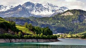 Outstanding Landscape From Swiss Alps On The Way