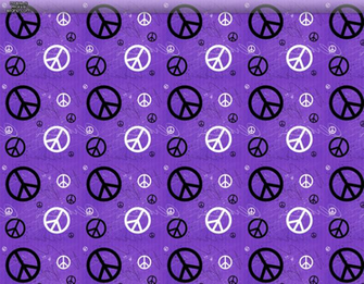 Purple Peace Signs Background