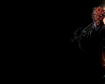 Star Wars Darth Maul Sith Black Background Wallpaper
