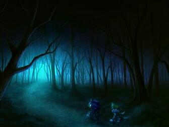 Dark Teal And Black Background Trees HD Wallpaper