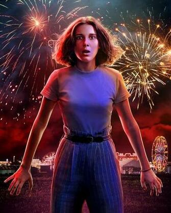 Millie Bobby Brown As Eleven Stranger Things Poster Wallpaper