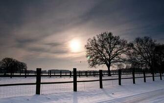 Beautiful Snow Fence Wallpaper