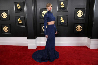 Taylor Swift Wore A Midnights Era Cropped Top And Matching Skirt