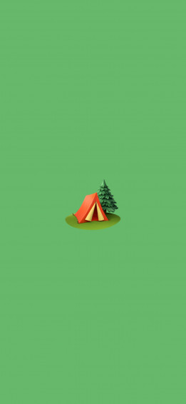 Minimalist Emoji Wallpaper With Camping Beach Desert iPhone