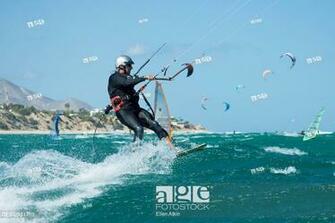 Mexico Others In Background La Ventana Mature Man Kiteboarding