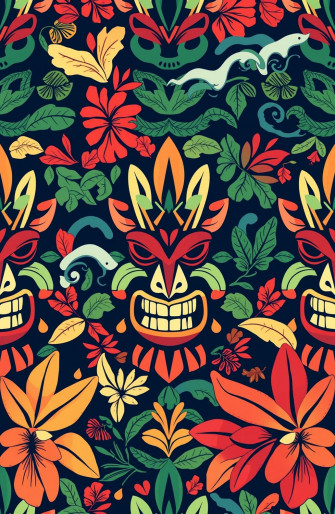 Polynesian Tribal Wallpaper
