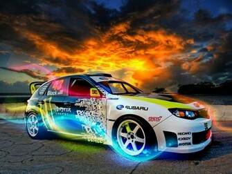 Pimped Car Ken Block Subaru Wallpaper Desktop Background