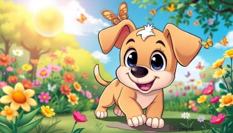Cartoon Puppy Wallpaper